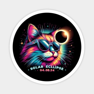 View Totality April 8 2024 Astronomy cat Solar Eclipse Magnet